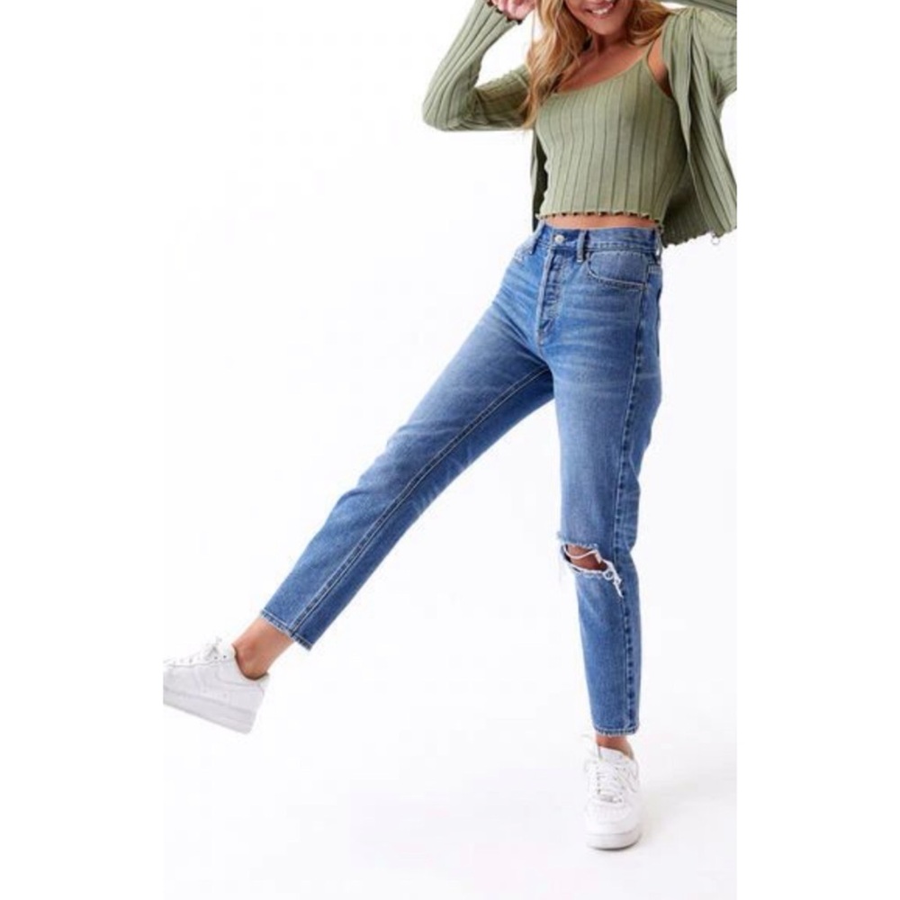 PacSun Women’s Ultra High Rise Slim Holey Jeans Button Fly Jeans Size 29